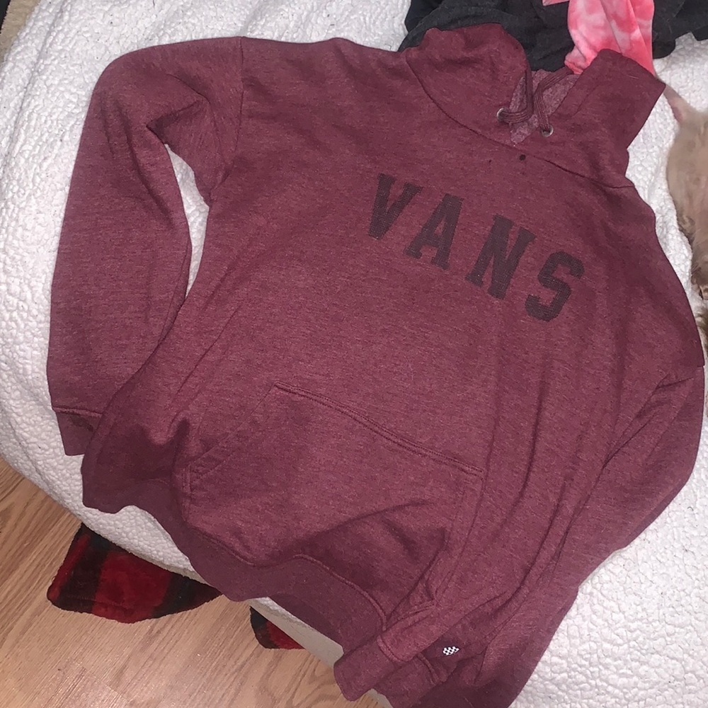 Maroon Vans hoodie